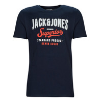 textil Hombre Camisetas manga corta Jack & Jones JJELOGO TEE SS O-NECK Marino