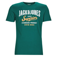 textil Hombre Camisetas manga corta Jack & Jones JJELOGO TEE SS O-NECK Verde