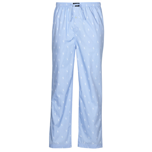 textil Pijama Polo Ralph Lauren SLEEPWEAR-PJ PANT-SLEEP-BOTTOM Azul / Celeste / Blanco