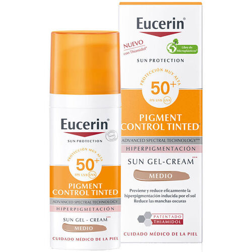 Belleza Base de maquillaje Eucerin Sun Protection Pigment Control Fluido Color Spf50+ medium 