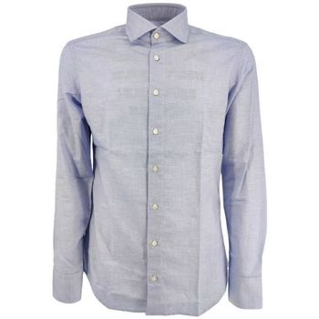textil Hombre Camisas manga larga Bastoncino Camisa Simo Hombre Light Blue/White Azul
