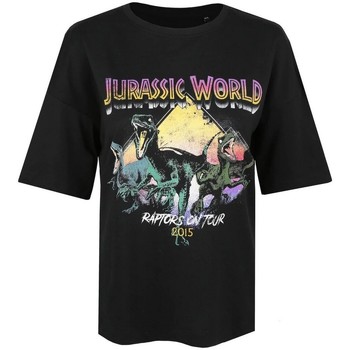 textil Mujer Camisetas manga larga Jurassic World Raptors On Tour 2015 Negro