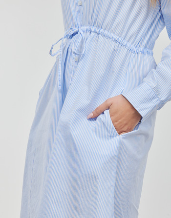 Tommy Hilfiger ITHAKA KNEE SHIRT-DRESS LS Blanco / Azul