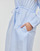 textil Mujer Vestidos cortos Tommy Hilfiger ITHAKA KNEE SHIRT-DRESS LS Blanco / Azul