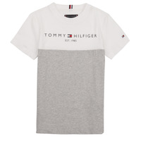 textil Niño Camisetas manga corta Tommy Hilfiger ESSENTIAL COLORBLOCK TEE S/S Blanco / Gris