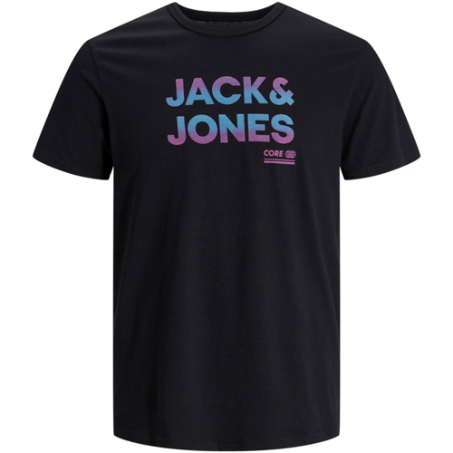 textil Hombre Camisetas manga corta Jack & Jones 12210868 JCOSETH TEE SS CREW NECK BLACK Negro
