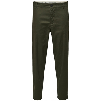 textil Hombre Pantalones Selected Slim Tape Repton 172 Flex Pants - Forest Night Verde