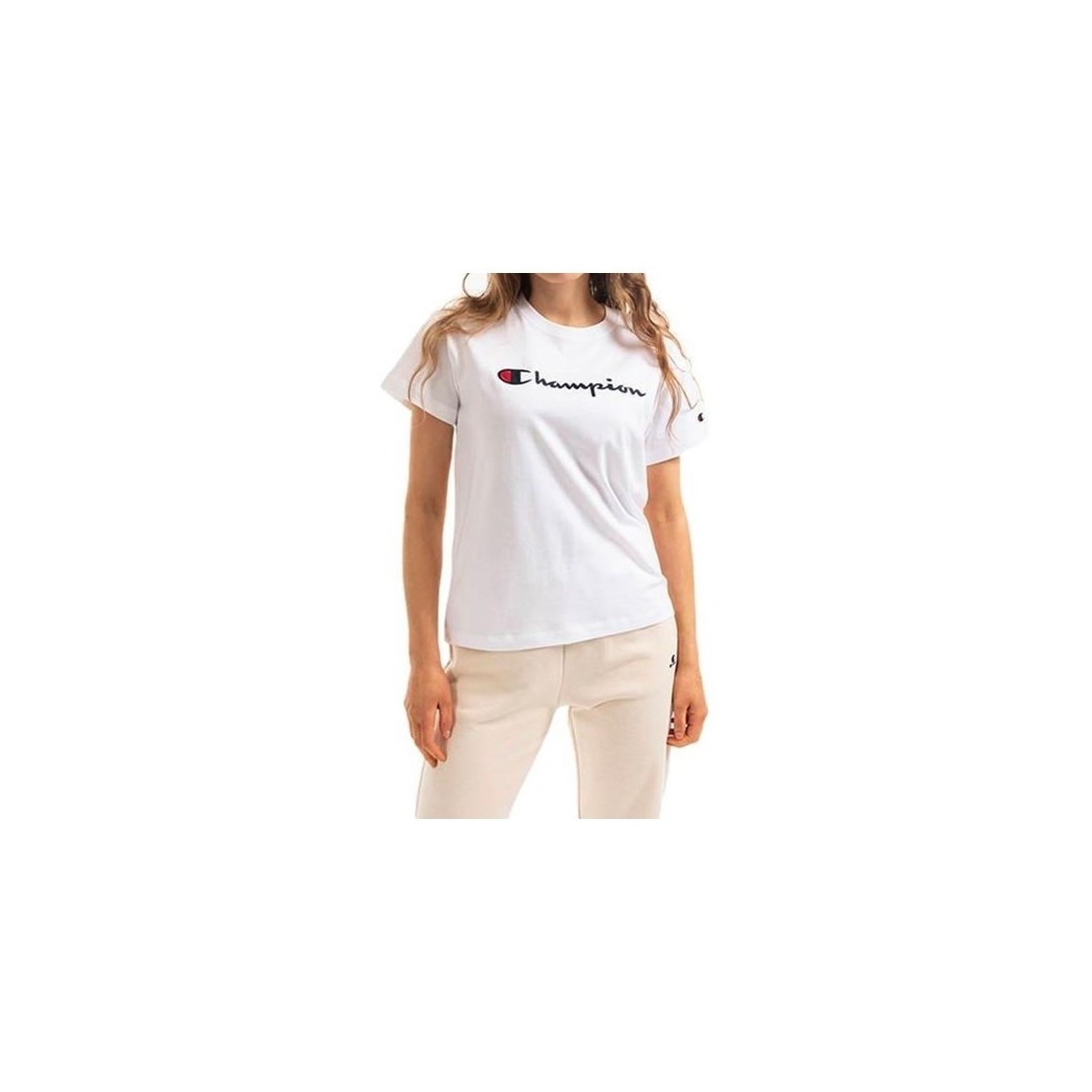 textil Mujer Camisetas manga corta Champion 115351WW001 Blanco