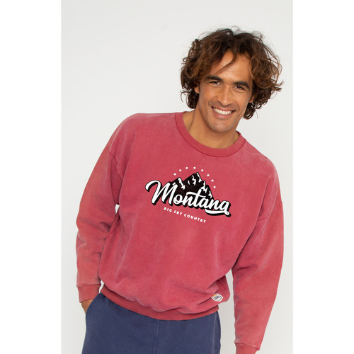 textil Hombre Sudaderas French Disorder Sweatshirt  Brady Washed Montana Rojo