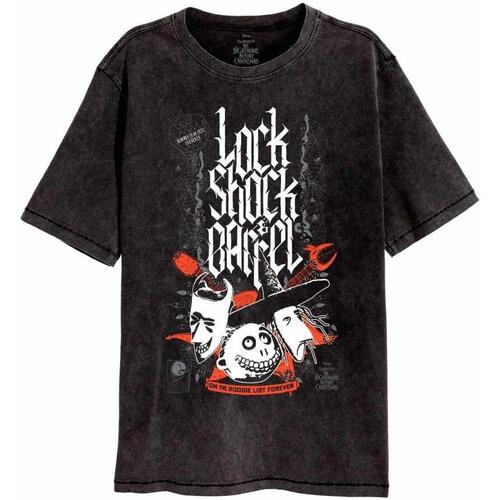 textil Camisetas manga larga Nightmare Before Christmas Lock Shock Barrel Negro