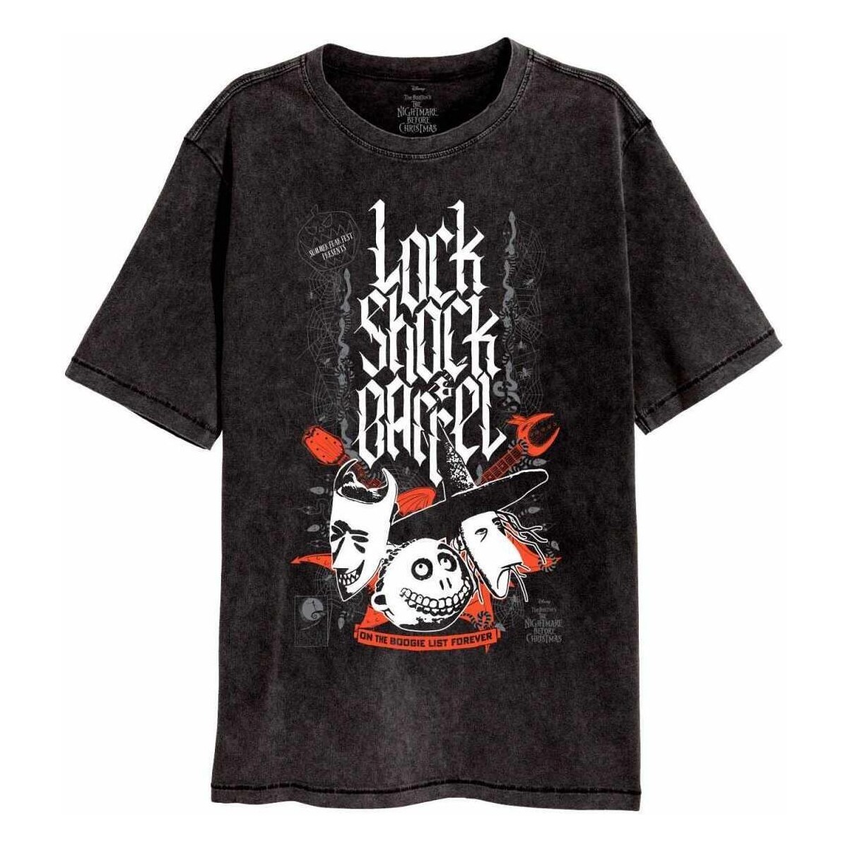 textil Camisetas manga larga Nightmare Before Christmas Lock Shock Barrel Negro