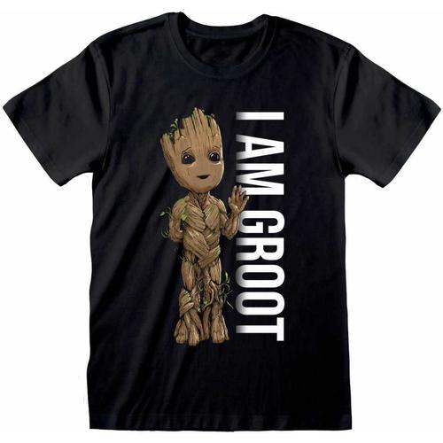 textil Camisetas manga larga Guardians Of The Galaxy I Am Groot Negro