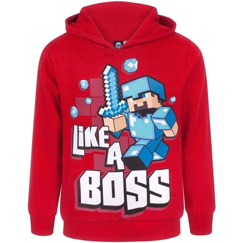 textil Niño Sudaderas Minecraft Like A Boss Rojo