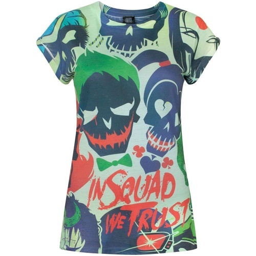 textil Mujer Camisetas manga larga Suicide Squad In Squad We Trust Multicolor