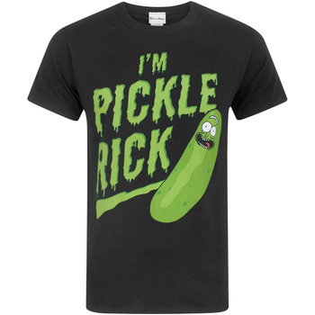 textil Hombre Camisetas manga corta Rick And Morty I’m Pickle Rick Negro