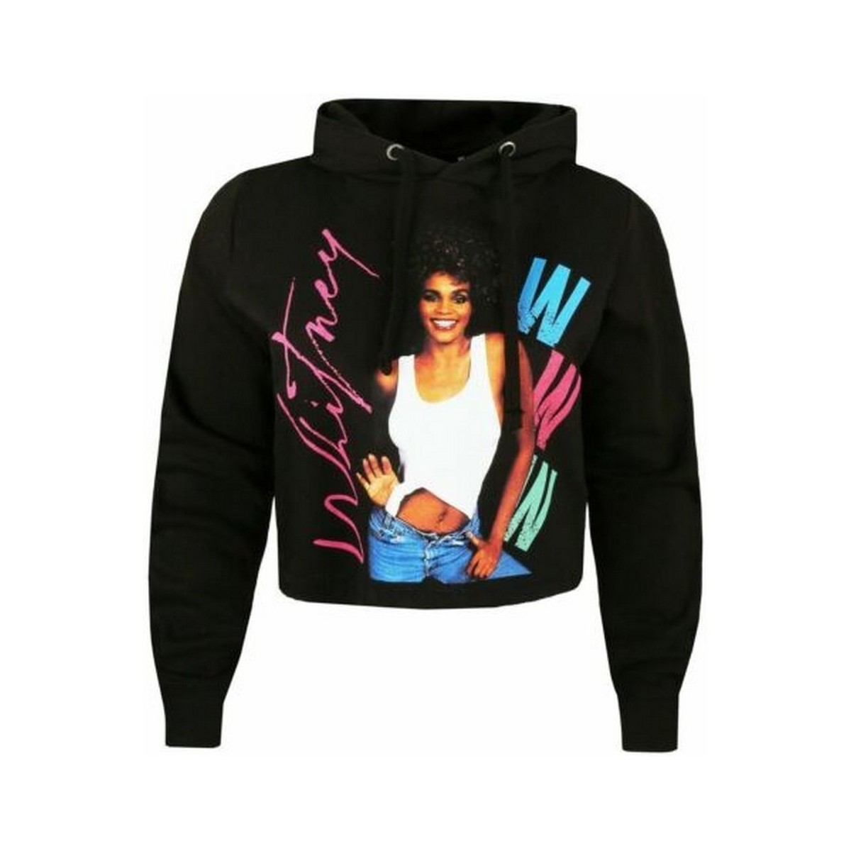 textil Mujer Sudaderas Whitney Houston 80s Negro