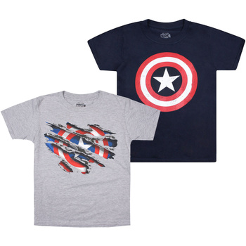 textil Niño Camisetas manga corta Captain America  Azul