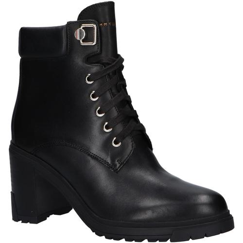 Zapatos Mujer Botas Tommy Hilfiger FW0FW06726 HEEL LACE UP BOOT Negro