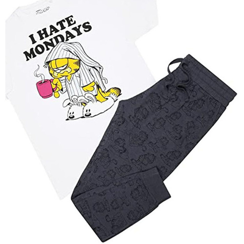 textil Hombre Pijama Garfield I Hate Mondays Negro