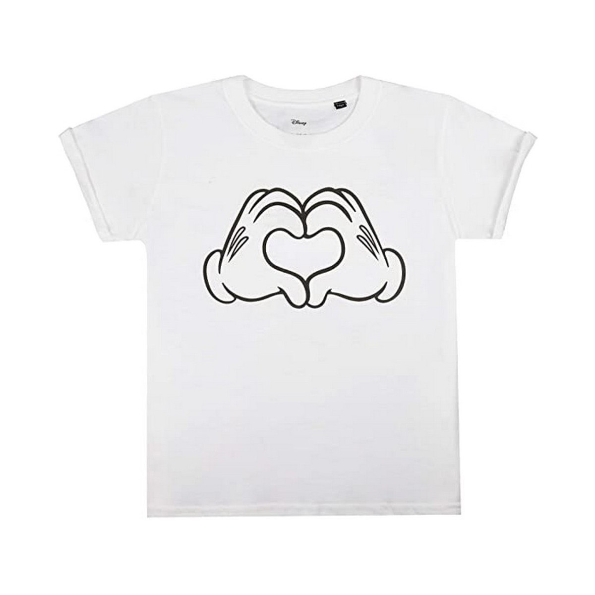 textil Niña Camisetas manga larga Disney Love Hands Blanco