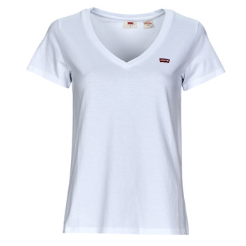textil Mujer Camisetas manga corta Levi's PERFECT VNECK Blanco