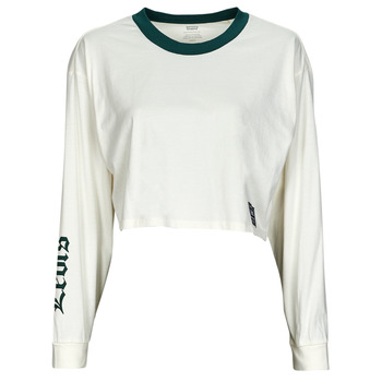 textil Mujer Camisetas manga larga Levi's GRAPHIC LS CROP REESE Blanco