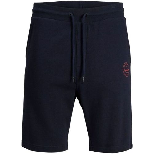 textil Hombre Shorts / Bermudas Jack & Jones 12182595 JPSTSHARK JJSWEAT SHORTS AT SN NAVY BLAZER Azul