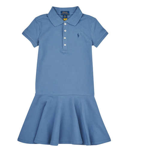 textil Niña Vestidos cortos Polo Ralph Lauren SS POLO DRES-DRESSES-KNIT Azul