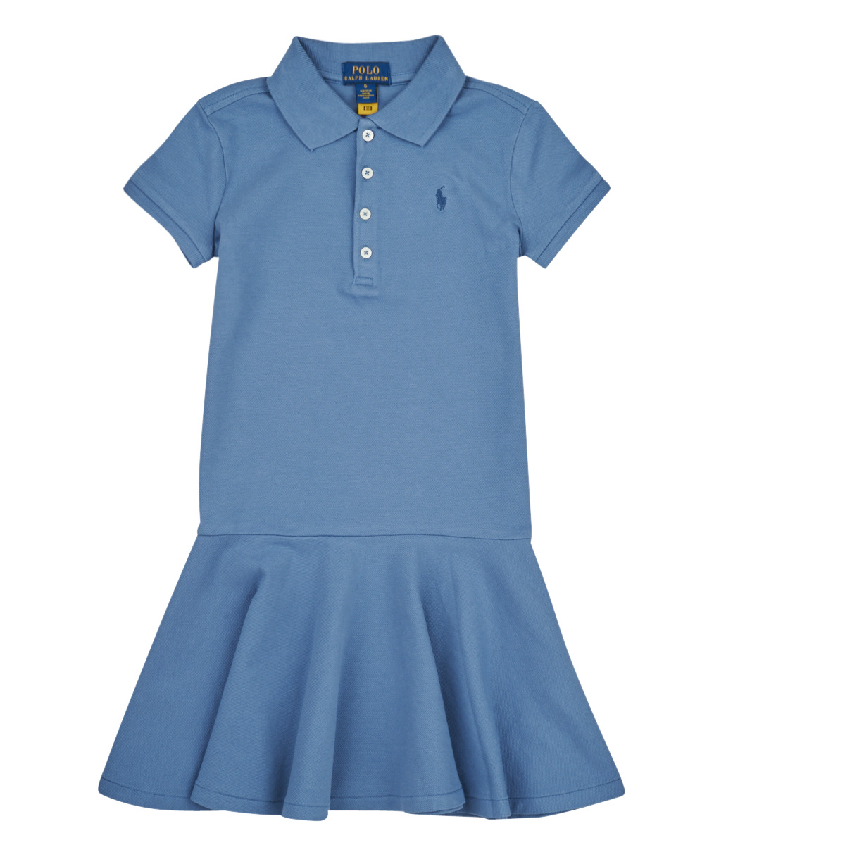 textil Niña Vestidos cortos Polo Ralph Lauren SS POLO DRES-DRESSES-KNIT Azul