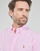 textil Hombre Camisas manga larga Polo Ralph Lauren CHEMISE COUPE DROITE EN OXFORD Rosa / Blanco