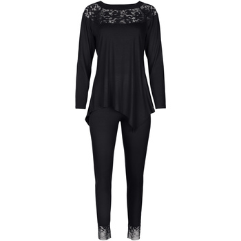 textil Mujer Pijama Lisca Pijama de interior pantalones top mangas largas Flamenco Negro