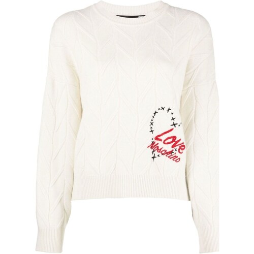 textil Mujer Camisetas manga larga Love Moschino WSM3711X1441 Blanco
