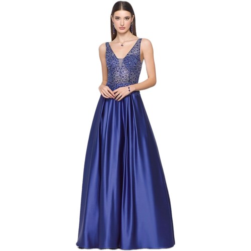 textil Mujer Vestidos largos Impero Couture GN20009 Azul