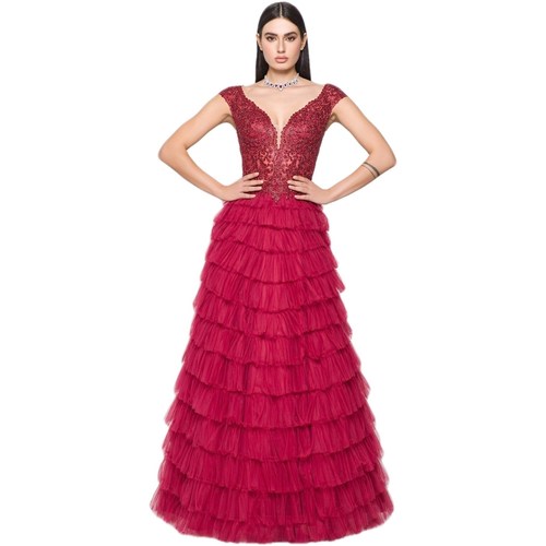 textil Mujer Vestidos largos Impero Couture GN20032 Rojo
