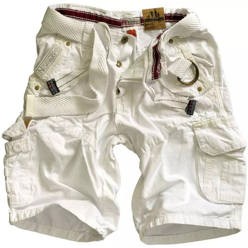 textil Hombre Pantalones Geographical Norway Pantalones cortos de hombre  PAUVOIR Blanco