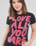 textil Mujer Camisetas manga corta Desigual TS_LOVE ALL YOU ARE Negro / Multicolor