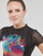 textil Mujer Camisetas manga corta Desigual TS_TULIP Negro / Multicolor
