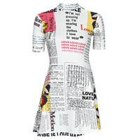textil Mujer Vestidos cortos Desigual VEST_NEWSPAPER Blanco / Multicolor