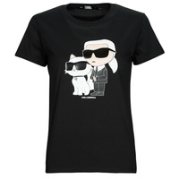 textil Mujer Camisetas manga corta Karl Lagerfeld IKONIK 2.0 T-SHIRT Negro