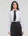 textil Mujer Camisas Karl Lagerfeld BIB SHIRT W/ MONOGRAM NECKTIE Blanco