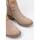 Zapatos Mujer Botines Isteria 22222 Beige