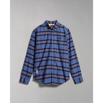 textil Hombre Camisas manga larga Napapijri G-TREKKING NA4GOT-D4C ORANGE Azul