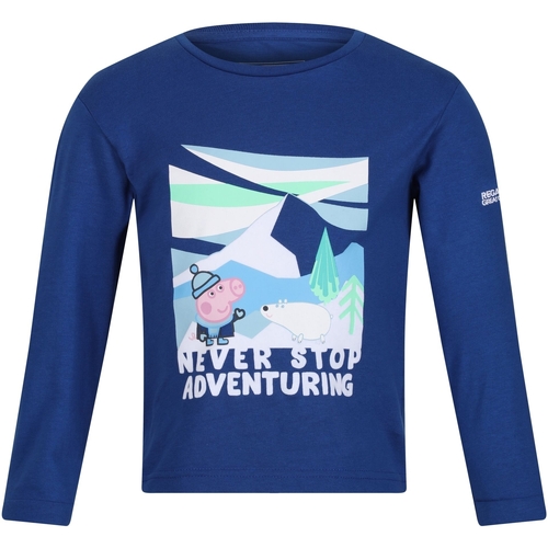 textil Niño Camisetas manga larga Regatta Never Stop Adventuring Azul