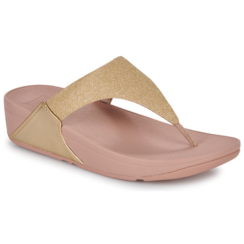 Zapatos Mujer Sandalias FitFlop LULU SHIMMERLUX TOE-POST SANDALS Rosa / Oro