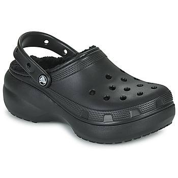 Zapatos Mujer Zuecos (Clogs) Crocs Classic Platform Lined Clog W Negro