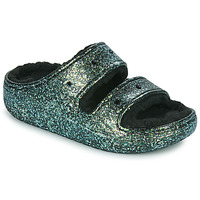 Zapatos Mujer Zuecos (Mules) Crocs Classic Cozzzy Glitter Sandal Negro / Glitter