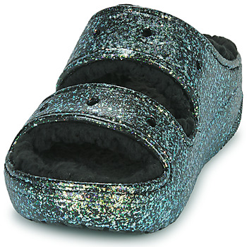 Crocs Classic Cozzzy Glitter Sandal Negro / Glitter