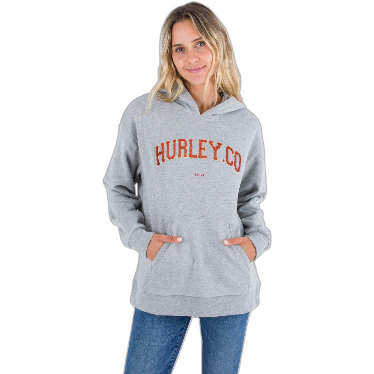 textil Mujer Sudaderas Hurley Sweatshirt à capuche femme  Os University Gris