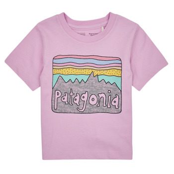 textil Niños Camisetas manga corta Patagonia Baby Regenerative Organic Certified Cotton Fitz Roy Skies T- Lilas