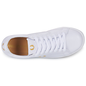 Fred Perry B721 LEATHER Blanco / Oro